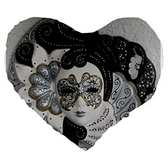 Venetian Mask 19  Premium Heart Shape Cushion by StuffOrSomething