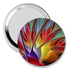 Fractal Bird Of Paradise 3  Handbag Mirror by WolfepawFractals