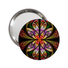 Rainbow Elliptic Splits Handbag Mirror (2 25 ) by WolfepawFractals