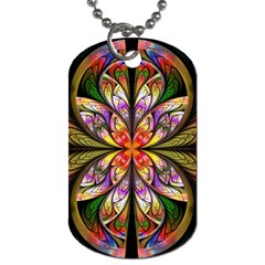 Rainbow Elliptic Splits Dog Tag (one Sided) by WolfepawFractals