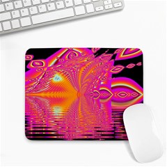 Magenta Boardwalk Carnival, Abstract Ocean Shimmer Small Mouse Pad (rectangle) by DianeClancy