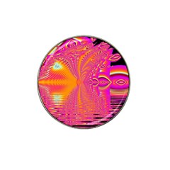 Magenta Boardwalk Carnival, Abstract Ocean Shimmer Golf Ball Marker (for Hat Clip)