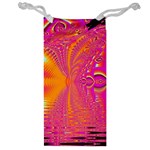 Magenta Boardwalk Carnival, Abstract Ocean Shimmer Jewelry Bag Front