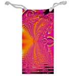 Magenta Boardwalk Carnival, Abstract Ocean Shimmer Jewelry Bag Back