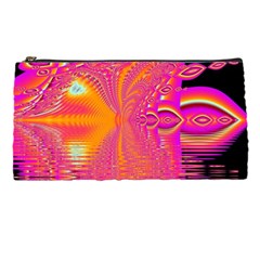 Magenta Boardwalk Carnival, Abstract Ocean Shimmer Pencil Case by DianeClancy