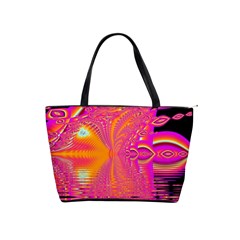 Magenta Boardwalk Carnival, Abstract Ocean Shimmer Large Shoulder Bag by DianeClancy