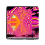 Magenta Boardwalk Carnival, Abstract Ocean Shimmer Memory Card Reader with Storage (Square) Front