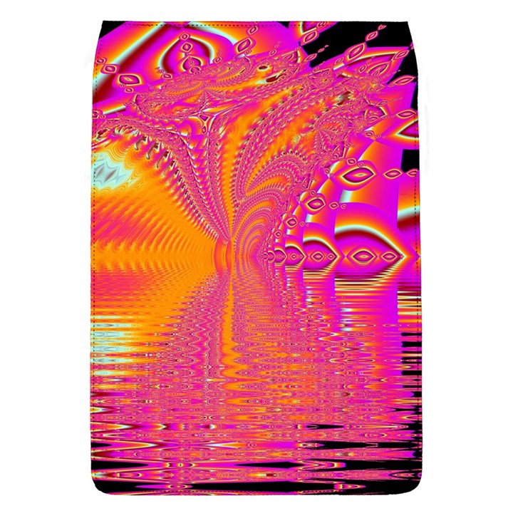 Magenta Boardwalk Carnival, Abstract Ocean Shimmer Removable Flap Cover (Large)