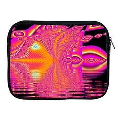 Magenta Boardwalk Carnival, Abstract Ocean Shimmer Apple Ipad Zippered Sleeve by DianeClancy