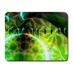 Dawn Of Time, Abstract Lime & Gold Emerge Small Mouse Pad (rectangle) by DianeClancy