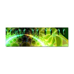 Dawn Of Time, Abstract Lime & Gold Emerge Bumper Sticker by DianeClancy