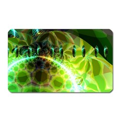 Dawn Of Time, Abstract Lime & Gold Emerge Magnet (rectangular) by DianeClancy