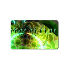 Dawn Of Time, Abstract Lime & Gold Emerge Magnet (name Card) by DianeClancy