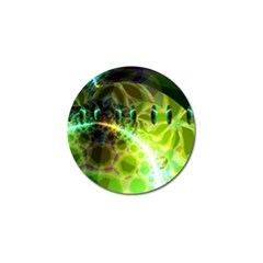 Dawn Of Time, Abstract Lime & Gold Emerge Golf Ball Marker 10 Pack by DianeClancy