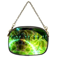 Dawn Of Time, Abstract Lime & Gold Emerge Chain Purse (two Sided)  by DianeClancy