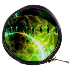 Dawn Of Time, Abstract Lime & Gold Emerge Mini Makeup Case by DianeClancy