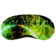 Dawn Of Time, Abstract Lime & Gold Emerge Sleeping Mask by DianeClancy