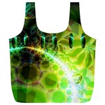 Dawn Of Time, Abstract Lime & Gold Emerge Reusable Bag (XL) Front