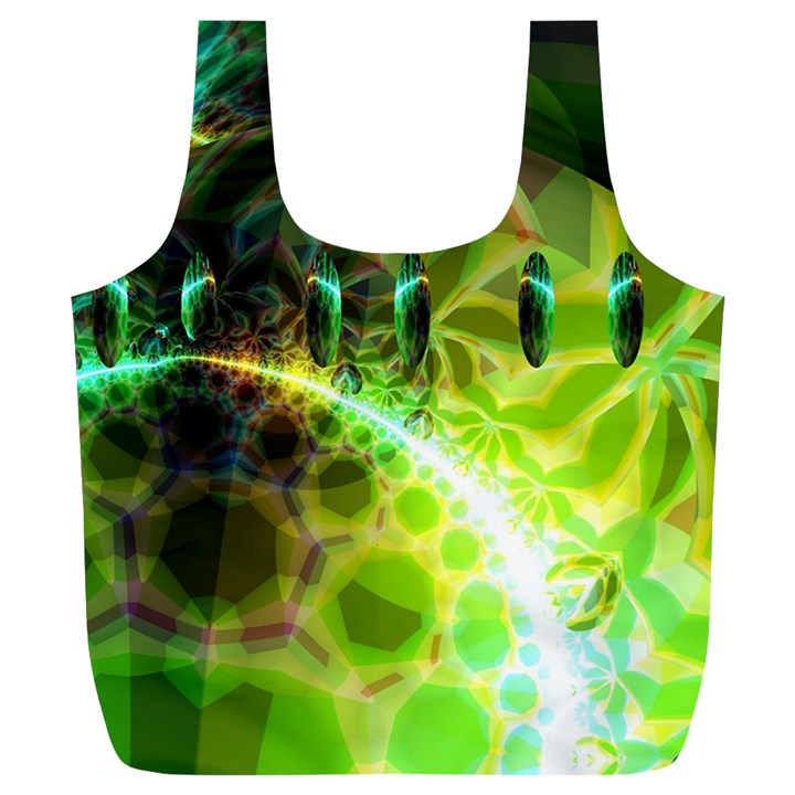 Dawn Of Time, Abstract Lime & Gold Emerge Reusable Bag (XL)