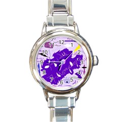 Life With Fibro2 Round Italian Charm Watch by FunWithFibro