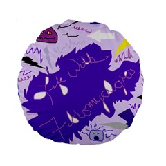 Life With Fibro2 15  Premium Round Cushion  by FunWithFibro