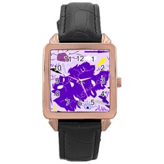 Life With Fibro2 Rose Gold Leather Watch  by FunWithFibro