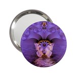 Artsy Purple Awareness Butterfly Handbag Mirror (2.25 ) Front