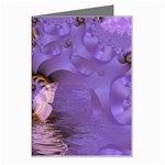 Artsy Purple Awareness Butterfly Greeting Card Left