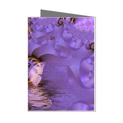 Artsy Purple Awareness Butterfly Mini Greeting Card (8 Pack) by FunWithFibro