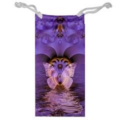 Artsy Purple Awareness Butterfly Jewelry Bag by FunWithFibro