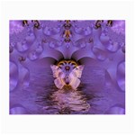 Artsy Purple Awareness Butterfly Glasses Cloth (Small, Two Sided) Front