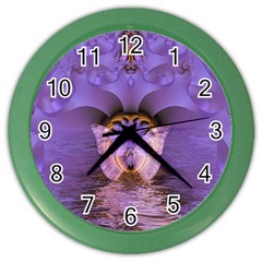 Artsy Purple Awareness Butterfly Wall Clock (color) by FunWithFibro