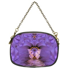 Artsy Purple Awareness Butterfly Chain Purse (one Side)