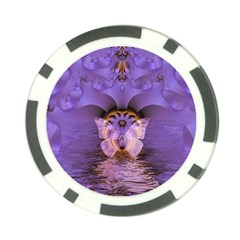 Artsy Purple Awareness Butterfly Poker Chip (10 Pack) by FunWithFibro