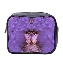 Artsy Purple Awareness Butterfly Mini Travel Toiletry Bag (two Sides) by FunWithFibro