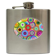 Psychedelic Flowers Hip Flask by StuffOrSomething