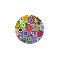 Psychedelic Flowers Golf Ball Marker 4 Pack by StuffOrSomething