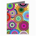 Psychedelic Flowers Greeting Card Left