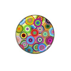 Psychedelic Flowers Golf Ball Marker (for Hat Clip) by StuffOrSomething