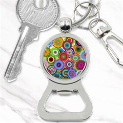 Psychedelic Flowers Bottle Opener Key Chain by StuffOrSomething