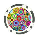 Psychedelic Flowers Poker Chip Back