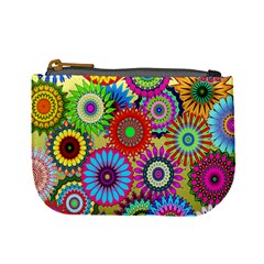 Psychedelic Flowers Coin Change Purse by StuffOrSomething