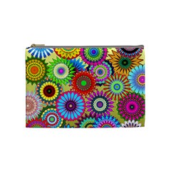 Psychedelic Flowers Cosmetic Bag (medium) by StuffOrSomething