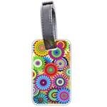 Psychedelic Flowers Luggage Tag (Two Sides) Front