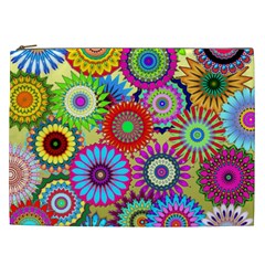 Psychedelic Flowers Cosmetic Bag (xxl) by StuffOrSomething