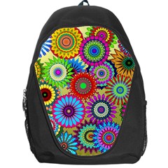 Psychedelic Flowers Backpack Bag by StuffOrSomething