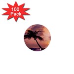 Sunset At The Beach 1  Mini Button Magnet (100 pack) Front