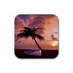 Sunset At The Beach Drink Coaster (Square) Front