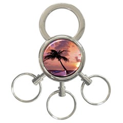 Sunset At The Beach 3-ring Key Chain by StuffOrSomething