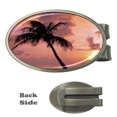 Sunset At The Beach Money Clip (oval) by StuffOrSomething